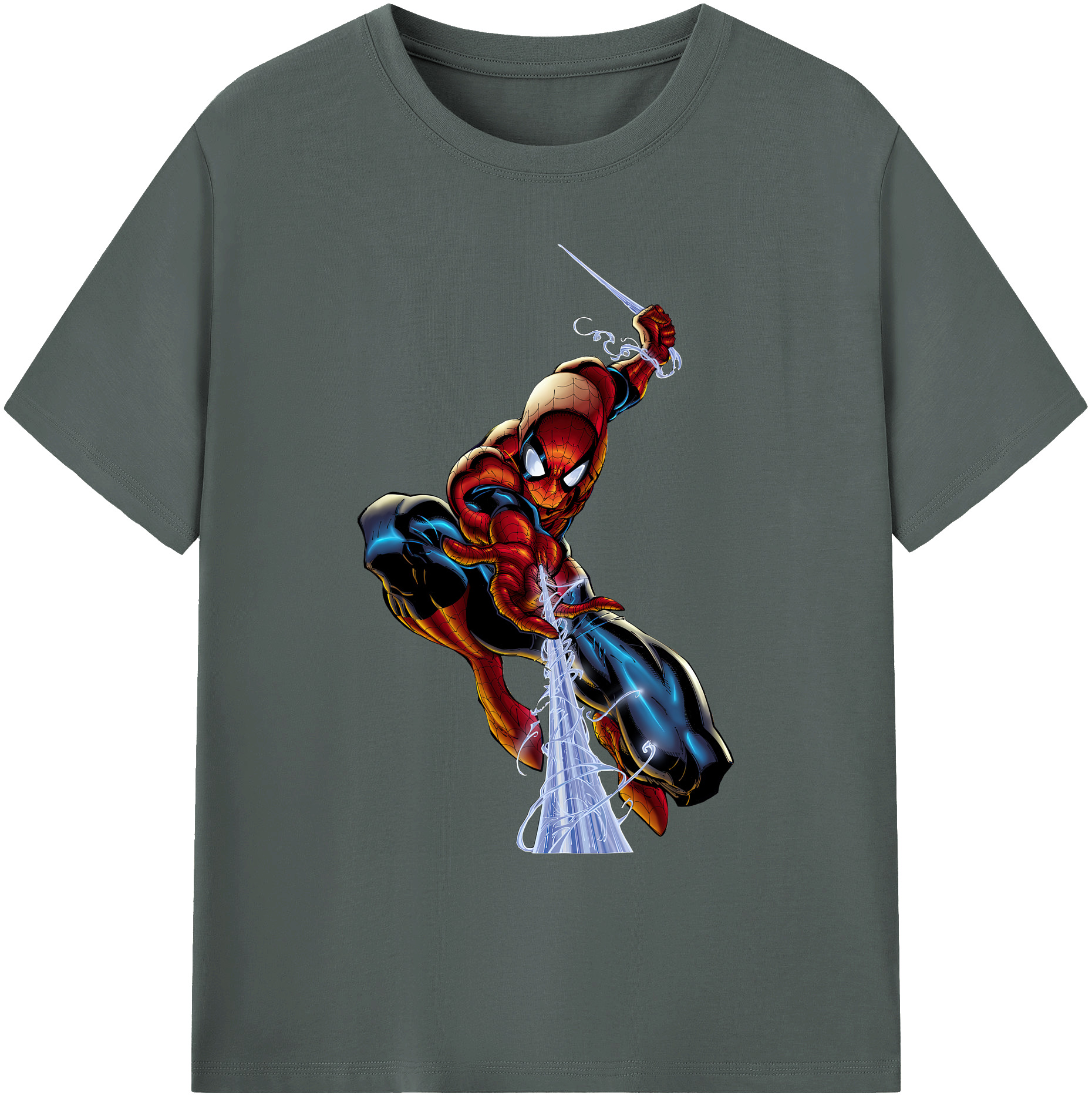 （画像用） Spider Man スパイダーマン 綿100％ メンズ半袖Tシャツ｜肌触りやわらか＆通気性